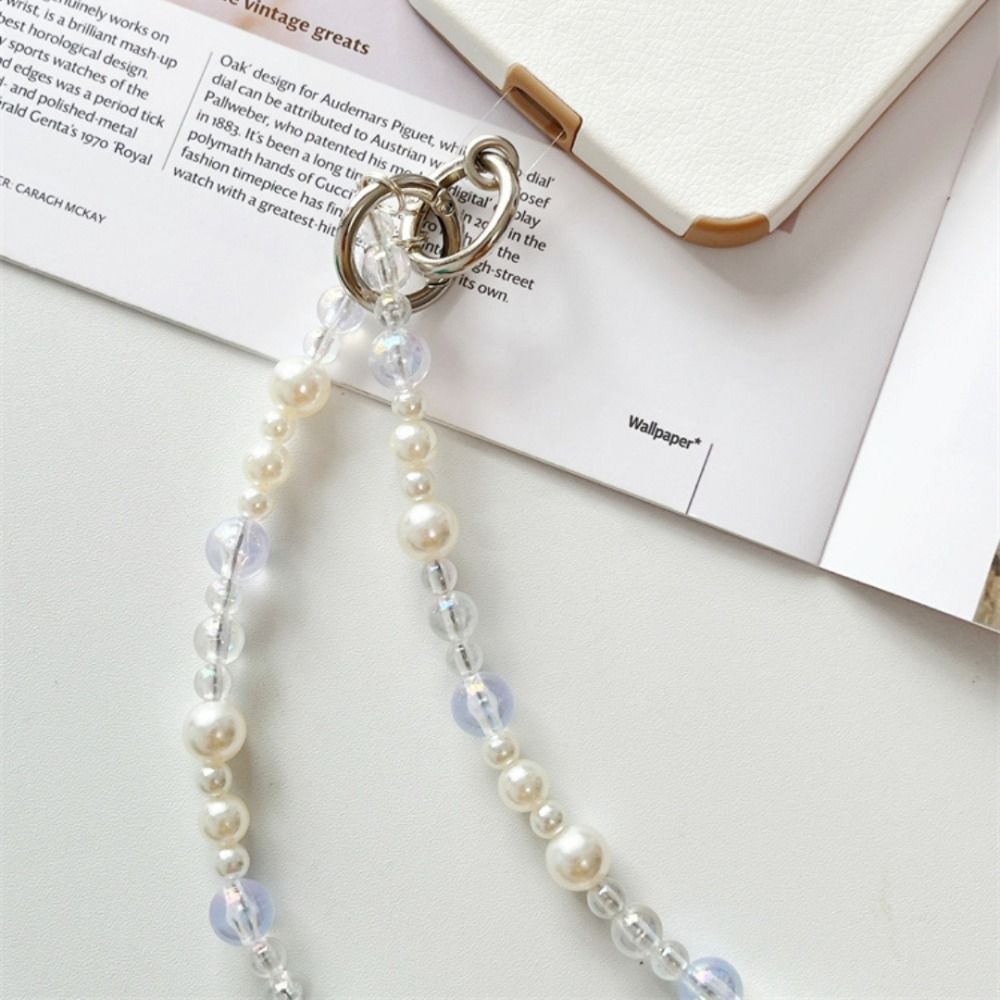 Transparent Crossbody Phone Hanging Chain Pearl Crossbody Phone Lanyard New Year Gifts