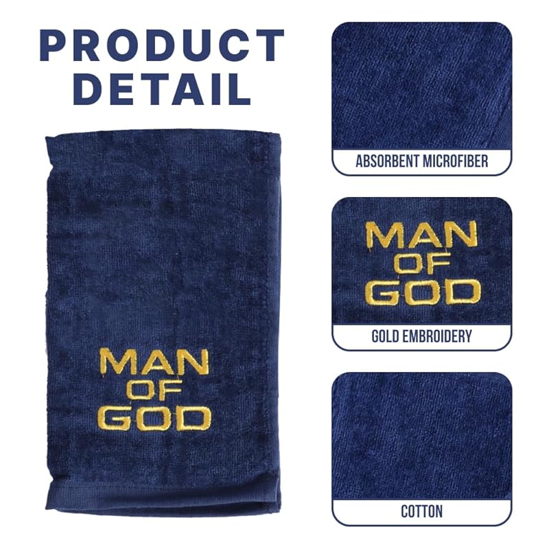 Swanson Christian Products Hand Towel Man of God Towel w/Gold Embroidery Pastor Appreciation Gift Fathers Day Present Fa Small золотой