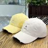 Fashion Hat Couple Korean Version Letter Embroidery Yellow Baseball Cap Women's Spring and Summer Simple Versatile Face Small Soft Top Cap