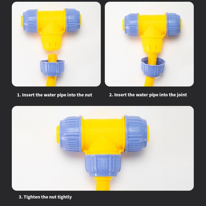 Garden Tap Water Hose Pipe Connector Quick Connects Adapter Fitting Accessories Easy Installation 20mm Pipe Joint