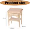 1:12 Scale Bedside Table For Doll House Bedroom Display Unfinished Miniature Wood Doll House Nightstand for Painting
