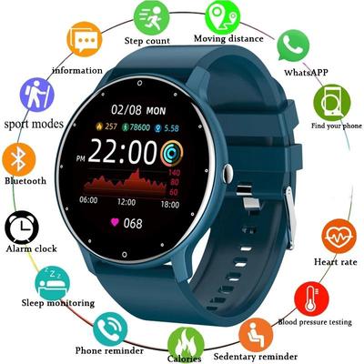LIGE Reloj inteligente a la moda para hombre y mujer, pulsera deportiva multifuncional con control del ritmo cardíaco y de la presión arterial, resistente al agua, 2021