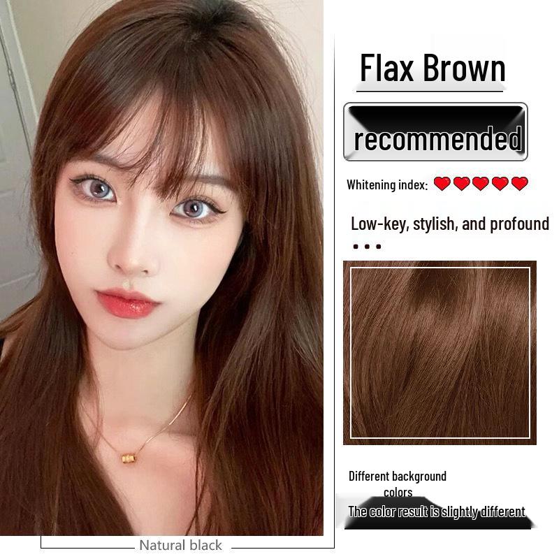 2026 Hair Dye Cream: Gray-Brown Linen, Black Tea Color, with Hair Care Benefits