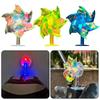 2Pcs Colorful Motorcycle Handlebar Windmill LED Lights Windmills Ornament  Night Safety