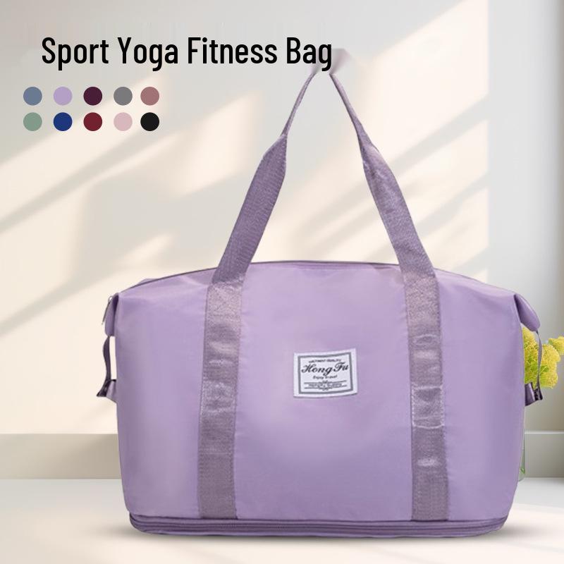 Expandable Large Capacity Travel Bag with Dry/Wet Separation, Portable Handheld Style for Fitness and Luggage Storage