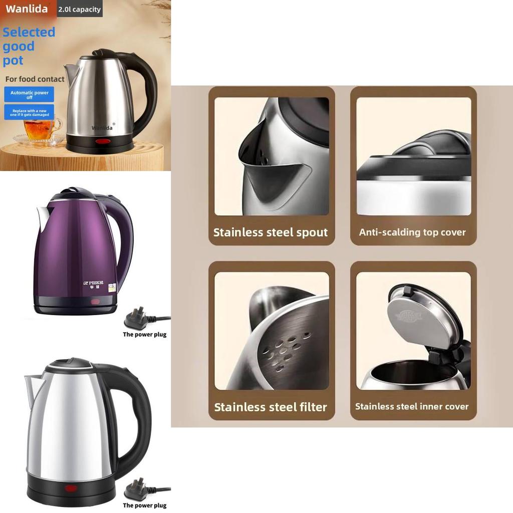 Electric Kettle Stainless Steel Fast Boil With Auto Shutoff For Home Use