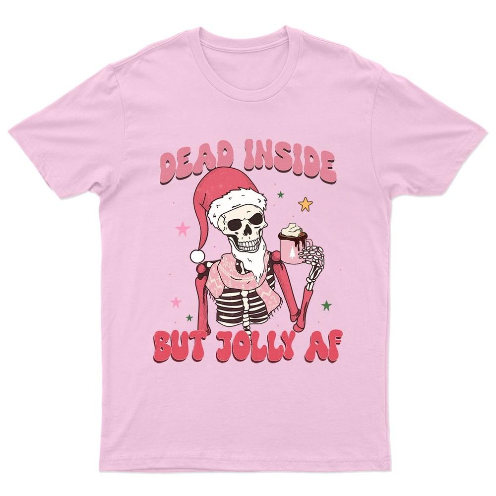 Dead Inside But Jolly TShirt Unisex Gift Retro Seasonal Funny Xmas Santa Unisex T-Shirt S