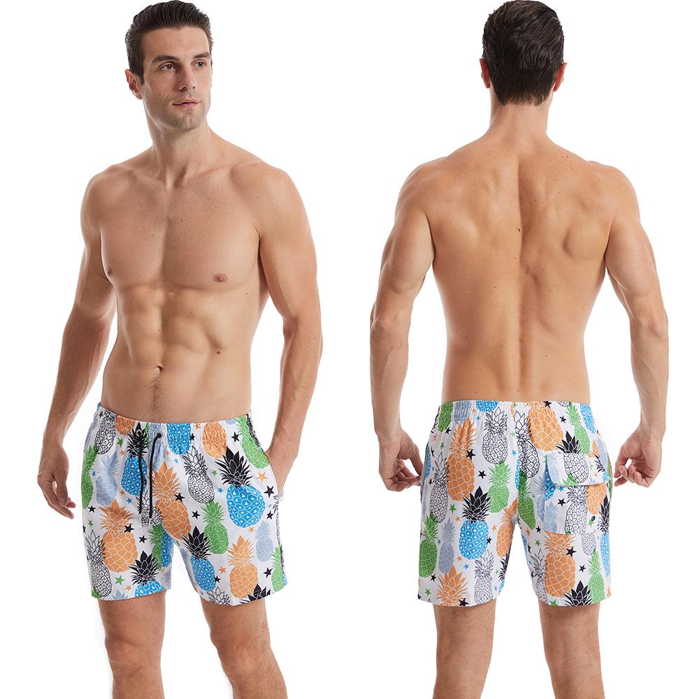 Męskie, szybkoschnące, elastyczne spodenki plażowe – duży rozmiar, luźny krój, styl czteropunktowy do uprawiania sportów rekreacyjnych