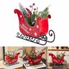Durable Christmas Sleigh Ornament Reusable Santa Claus Sled Figurine  Christmas Gift