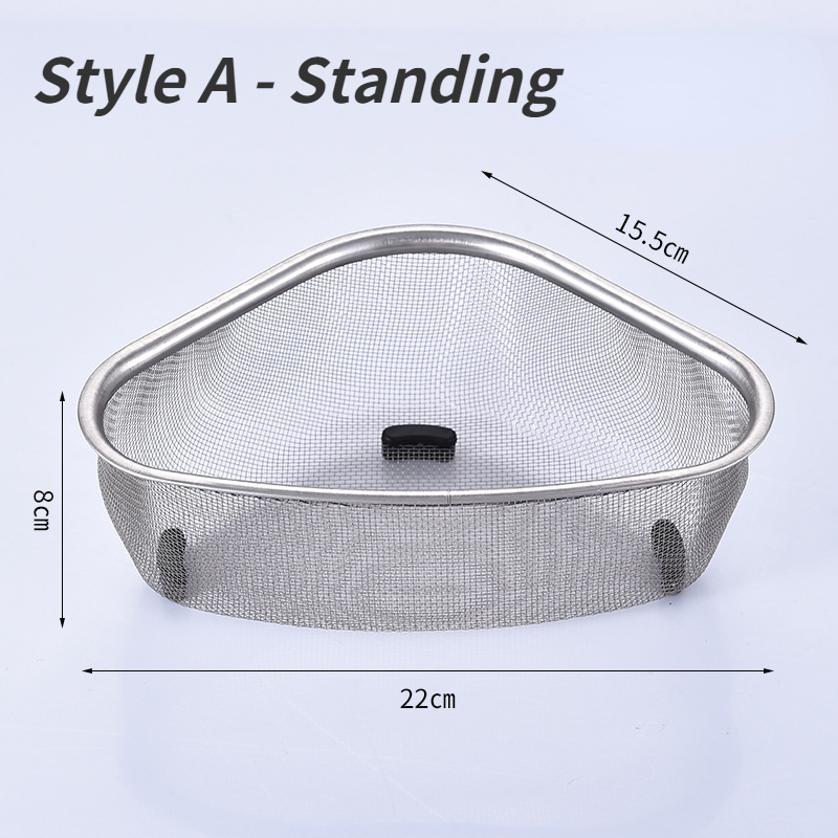 Drain Basket Stainless Steel Kitchen Supplies Household Sink Hanging Non Perforated Storage Rack Multi Functional Drip Basket