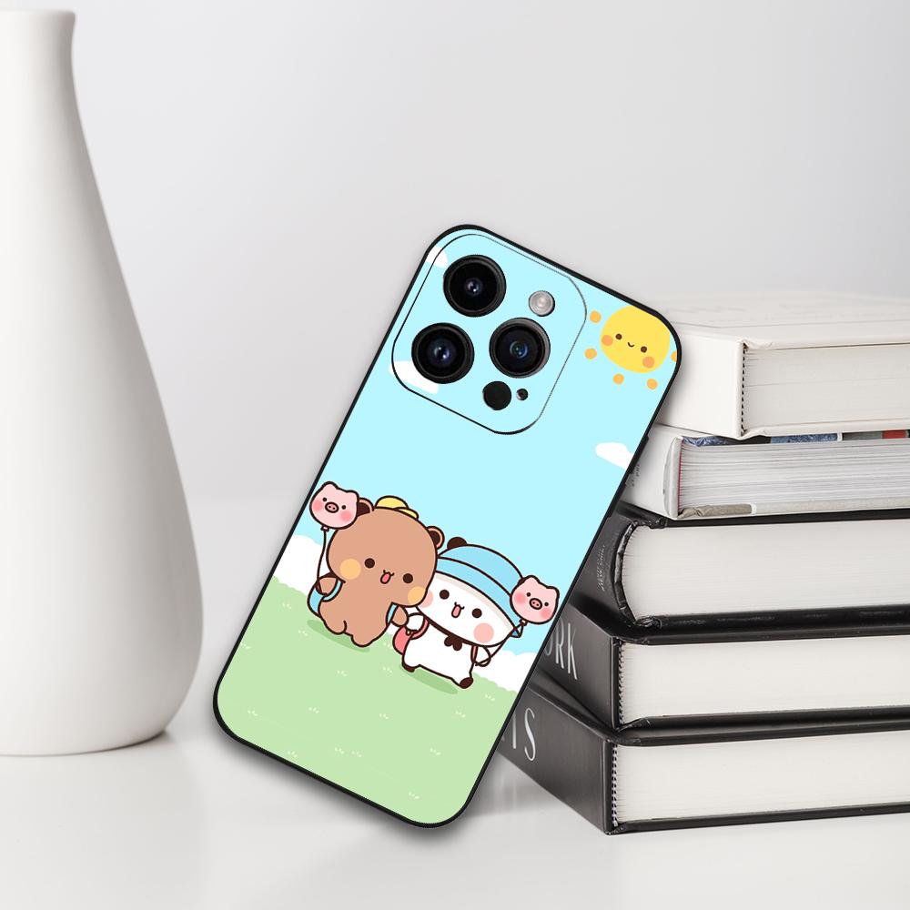 Cute Cartoon BUBU DUDU Phone Case For Iphone 16 15 11 13 14 Pro Max 7 8 Plus X Xr Xs Max 12mini Black Shell Cover Case