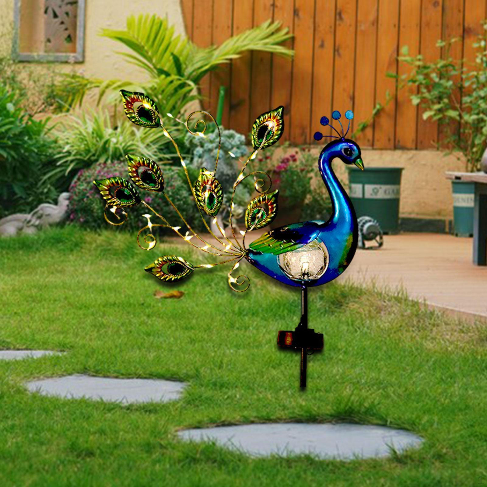 

Декоративный садовый столбик Light Metal Peacock Solar Yard Decor