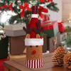 Weihnachts-Weinflaschenhülle Feiertags-Pullover Tischdeko Partygeschenke, Wiederverwendbar