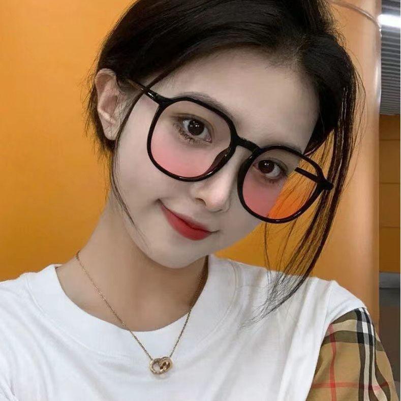 Trendy Douyin Blush Prescription Glasses for Women - Stylish Black Frame with High-Value Appeal