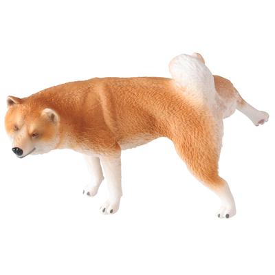 Hyack Miniature Realistic Ceramic Dog Figurine for Outdoor Use, Fun Gift, Shiba Inu Figure (Red Hair, Peeing) [Parallel Import]