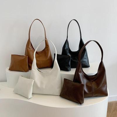 2025 Women's Versatile Large Capacity Shoulder Tote Bag – Fashionable, Simple Commuting Underarm Bag