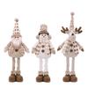 Stretchable Joyful Doll Decoration With Snowman Reindeer And Elderly Characters Perfect For Atmosphere Christmas