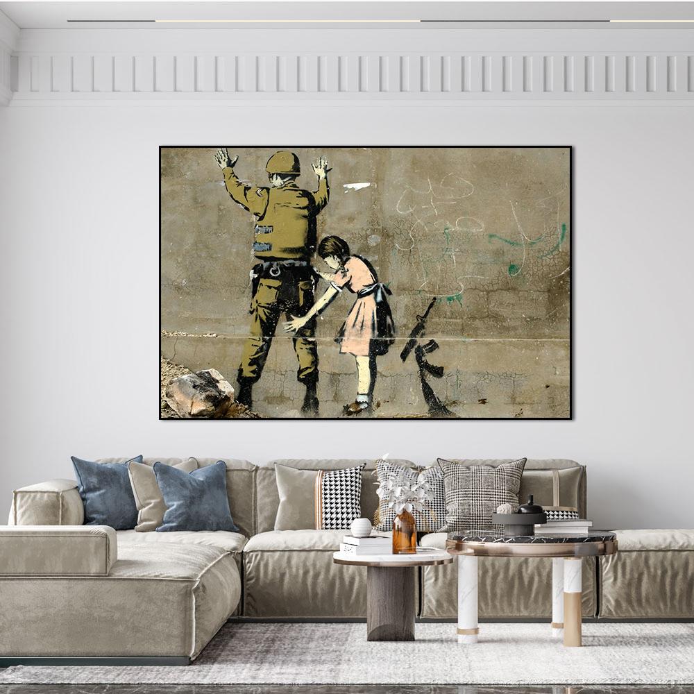 Banksy Retro Graffiti Malerei Druck Abstrakte Wand Kunst Leinwand Poster Lustige Ironisch Bild für Wohnzimmer Home Decor Cuadros
