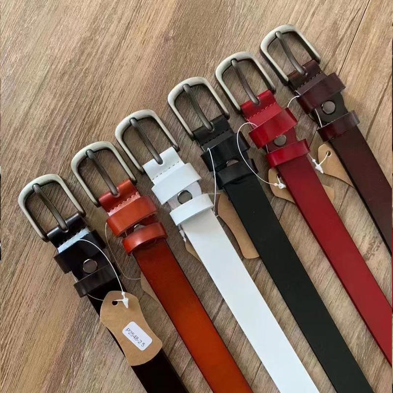 Belt Women'S Retro Niche Cowhide Leather Belt With Jeans Belt