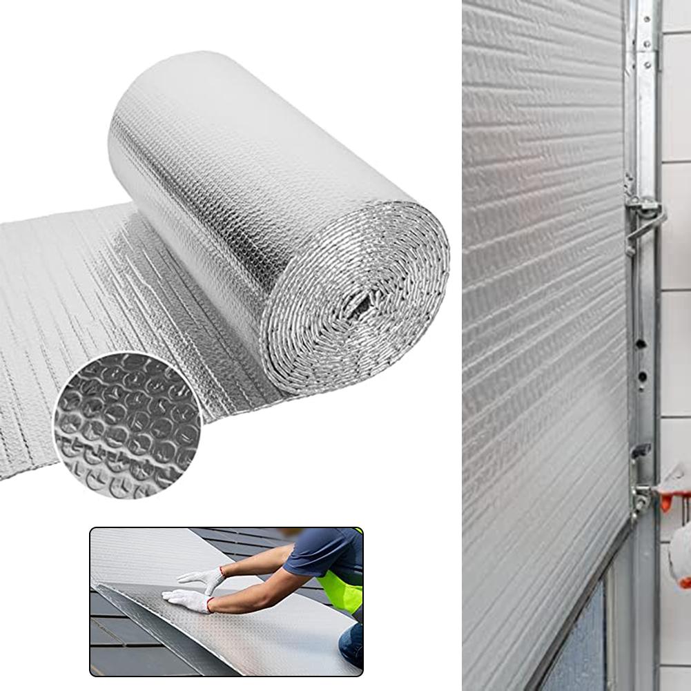 Doble Capa Papel de Aluminio Foil de Burbujas Aislamiento Altamente Reflectante Ahorro de Energía Ignífugo Resistencia al Calor Fácil Instalación
