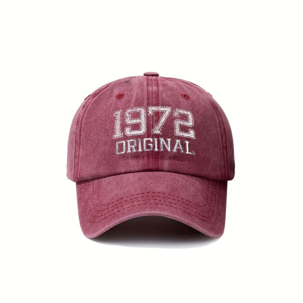 Vintage Original Weathered Texture Graphic Lightweight Breathable Unisex Casual Washed Baseball Cap Fashion Sports Hat Wi