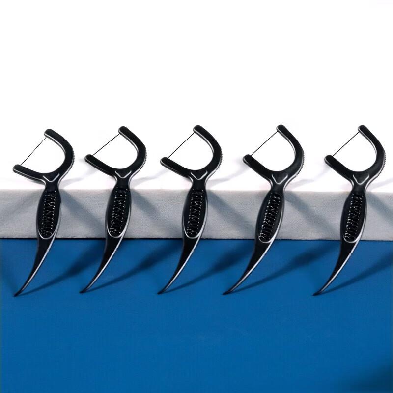 FAWNMUM Bamboo Charcoal Dental Floss Picks