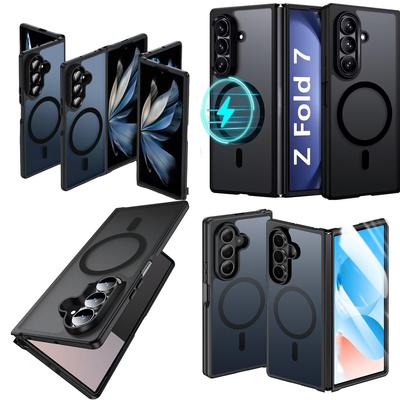 Custom Frosted Slim Magnetic 360 Hinge Protective Hinge Protective Phone Case for Samsung Galaxy Z Fold 7 6 8 Wide Anti Scratch