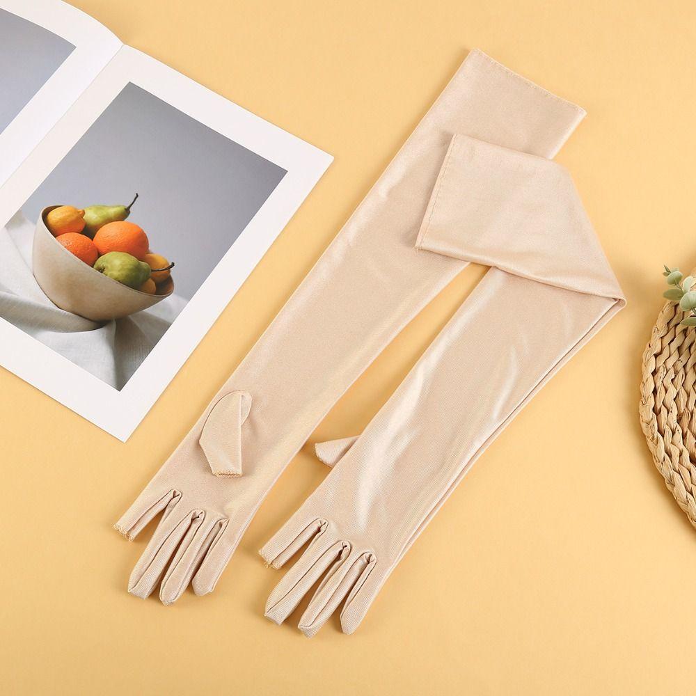 UV Insulation Sunscreen Sleeve Sun Protection Cycling Gloves Thin Ice Silk Sleeves Gloves  Summer