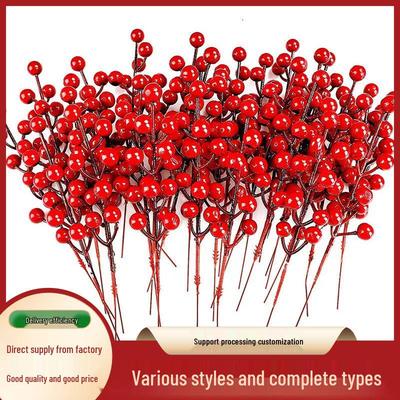 High-Quality Artificial Red Holly Berries for Decoration