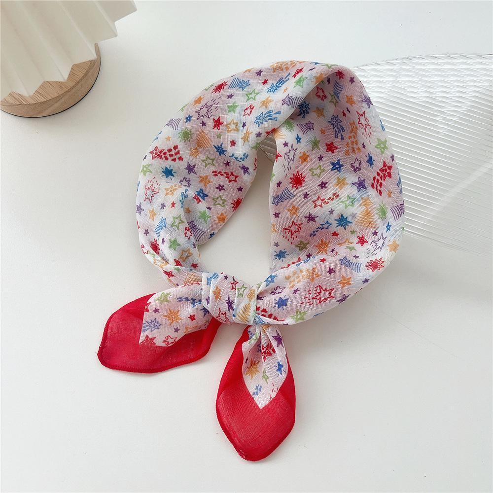 58 Baumwolle Leinen Seide Halstuch - Damen Vielseitiges Atmungsaktives Modeaccessoire für Frühling, Sommer, Herbst. Perfekt als Haarband oder Dekoration.