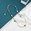 Japanese and Korean Niche Design Large and Small Ball Splicing Metal Necklace In Metal Wind Light Luxury Fashion Pearl Collarbone Chain