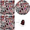 50 Cute And Waterproof Horror Skull And Girl Doodle Stickers For Guitar Notebook And Luggage Decoration