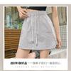 Casual Tooling Skirt Summer Spice Girl Short Skirt High Waist Elastic Drawstring Skinny Belly Versatile Word Hip Skirt