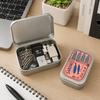 Portable Tin Case Mini Metal Box Cute Sardine Print Tin Box Small Pill Case Travel Jewelry Storage Case Desk Handbag Office