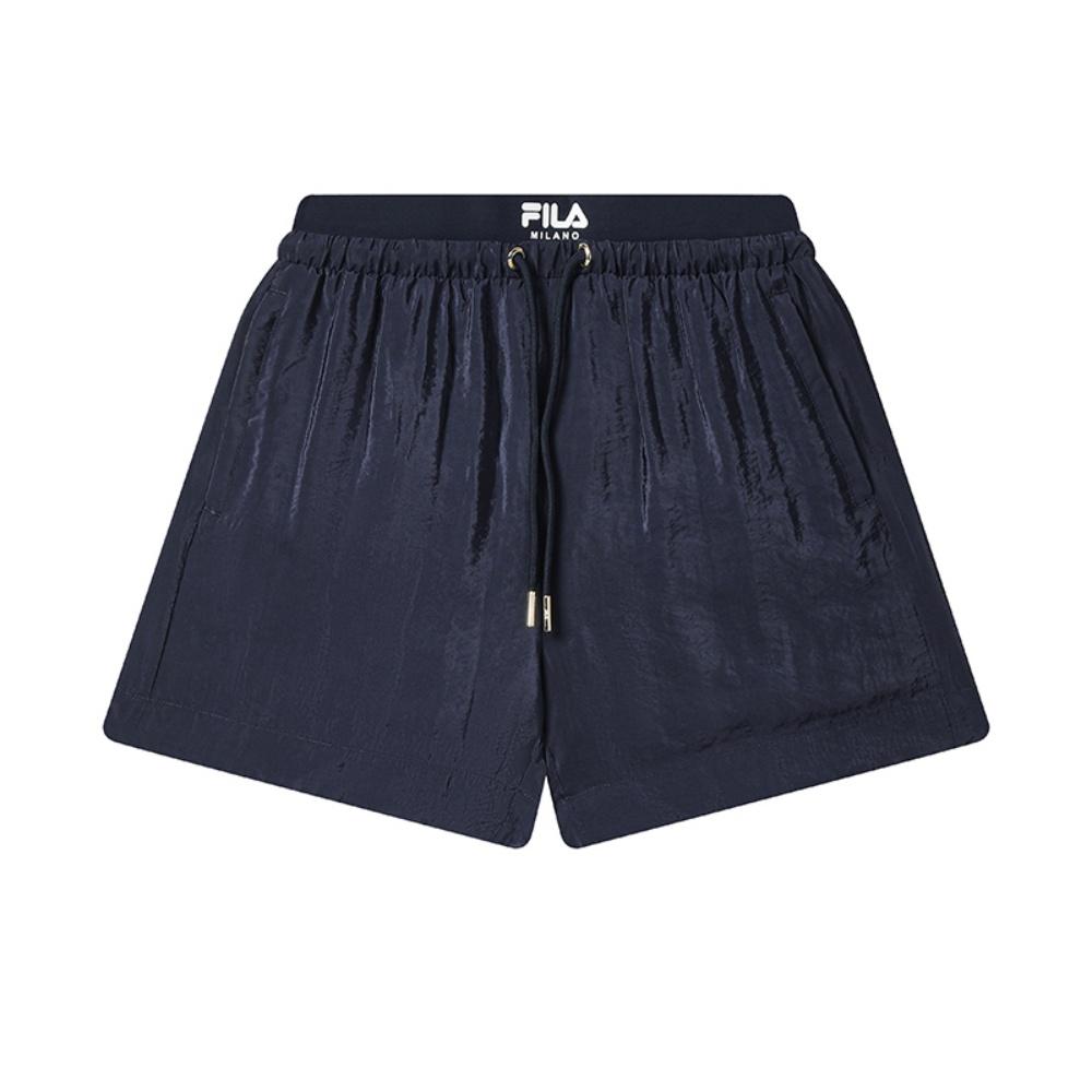 Fila Milano Series Casual Loose Solid Color Shorts Women Shorts Deep-Blue F11W535802FDB