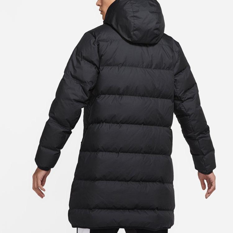 Nike Logo Mid-Length Sports Down Jacket Men Outerwear Black DD6789-010