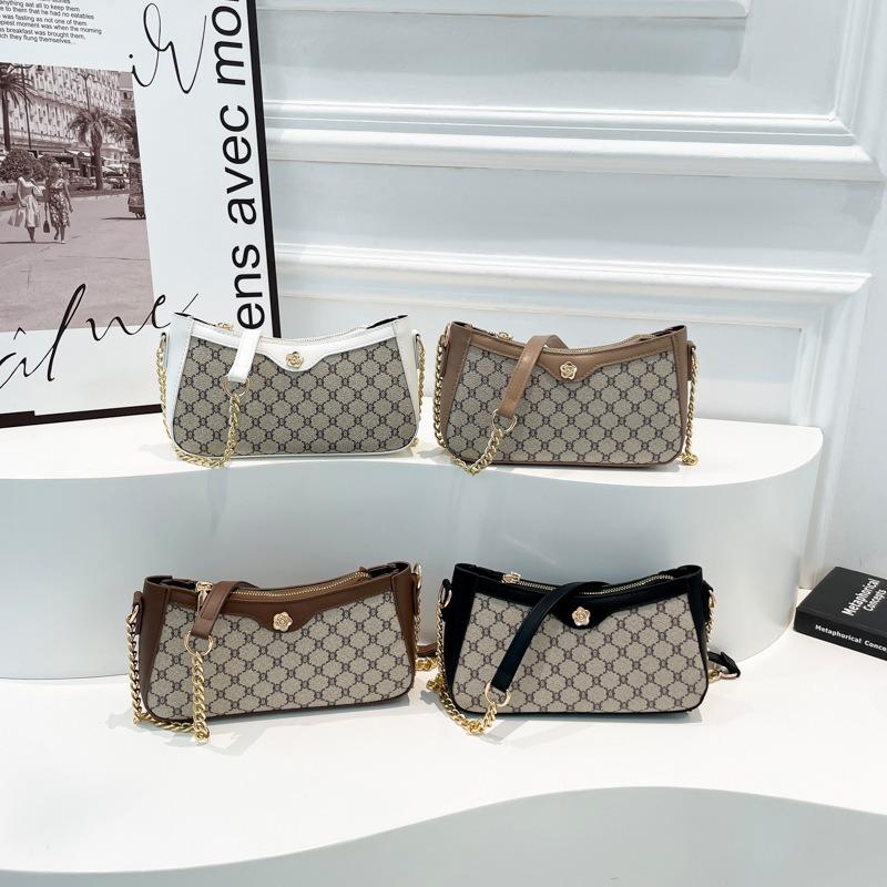 New Textured Underarm Bag Simple Fashion Versatile Handbag Exquisite Casual Shoulder Bag