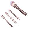 4 in 1 Makeup Brushes Skin Friendly Compact Non Slip Magnet Portable Makeup Brush Set for Travel Champagne
