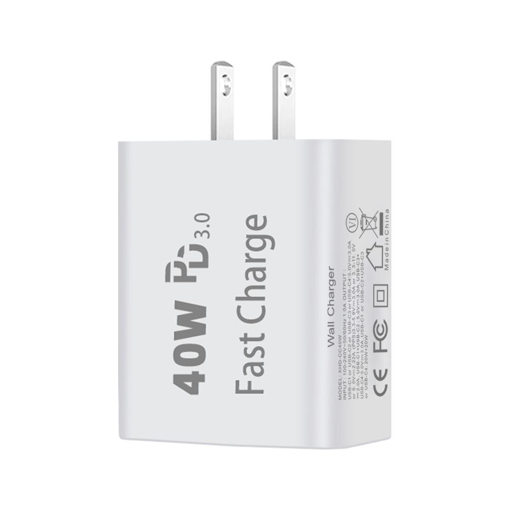 40W US-regulated Charging Head USB-C Multi-port Socket Suitable for Samsung Mobile Phone Apple 16 Charger