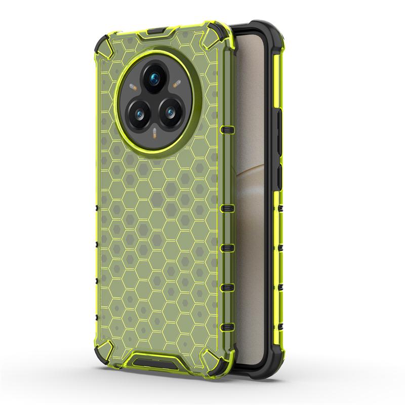 

Противоударный прозрачный чехол для Realme 14 Pro Plus Сотовый бронированный чехол для Realme 14 Pro Plus Чехол-накладка для Realme 14 Pro Plus Realme 14 Pro+ зелёный