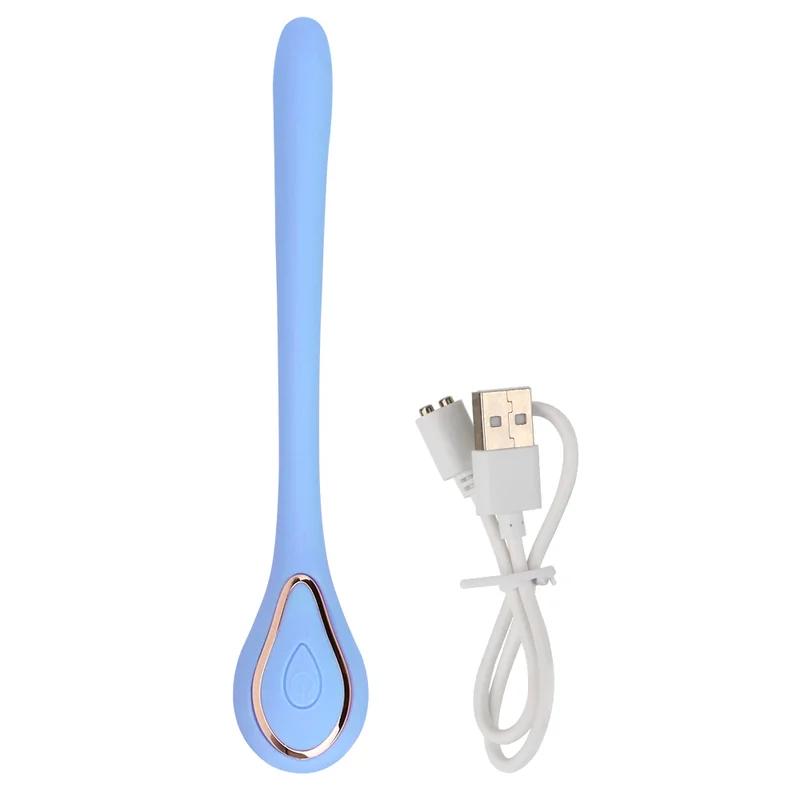 Mini vibrator subțire cu 10 viteze, baghetă pentru masaj pentru clitoris, stimulare vaginală, băț uretral, punct G, masturbator feminin, jucării sexuale erotice