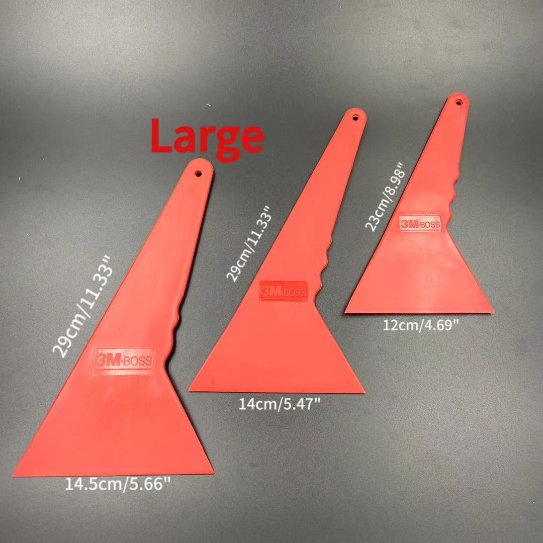 

3 м мягкая автомобильная виниловая пленка из углеродного волокна, оберточная пузырьковая пленка, скребок, инструмент, наклейка на окно кузова, наклейка, скребок, скребок для чистки, инструменты L красный