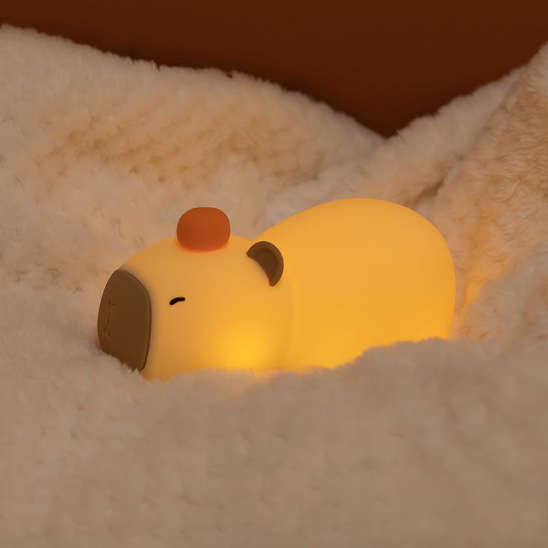Capybara Rechargeable Silicone Bedside Night Light Lamp