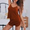 Satin Chiffon Sleepwear, Women's Summer Sexy Camisole Shorts, Home Wear