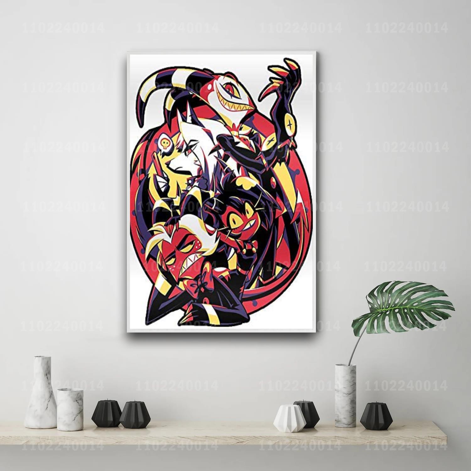 

Helluva Boss Мультяшна Прикраса Полотно Кімната Бар Кафе Прикраса Подарунок Друк Мистецтво Мурал 20x30cm no frame