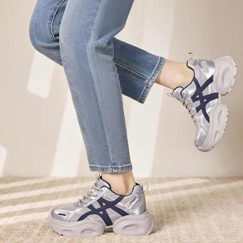 Aokang Women s Autumn Thick-soled Dad Shoes 38