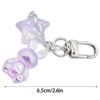 Stylish Key Chain Accessory Translucent Star and Rabbit Pendant Keyring Ornament