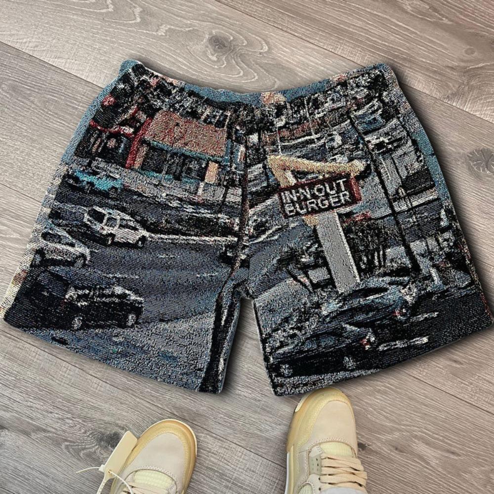 Módní léto Šortky s novým potiskem Pánské sportovní šortky na běhání basketbalu