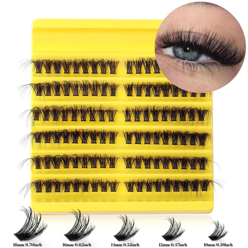 D Song Single Cluster False Eyelash Extension Set, Japanese And Korean Diy Segmented Natural Thick Hair Portable