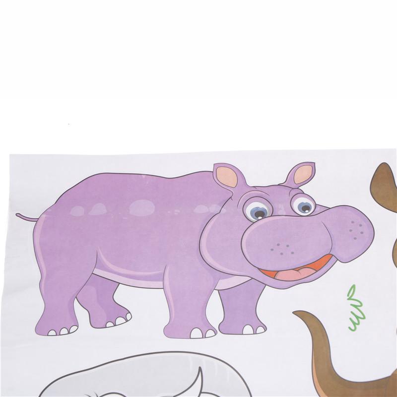Jungle Animals Wall Stickers For Kids Rooms Home Decor Poster Wall Decals Removable